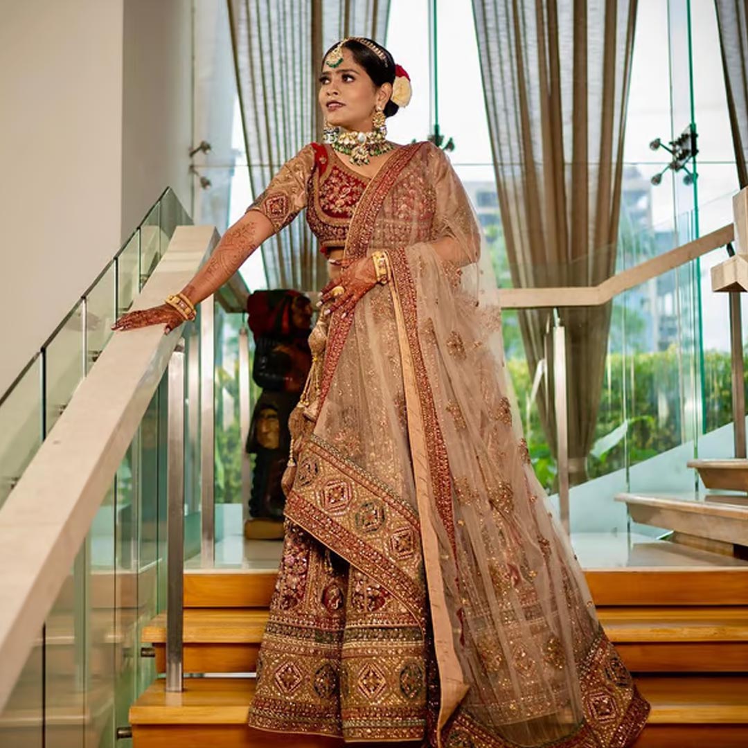 Handmade Bridal Lehenga - Image 4