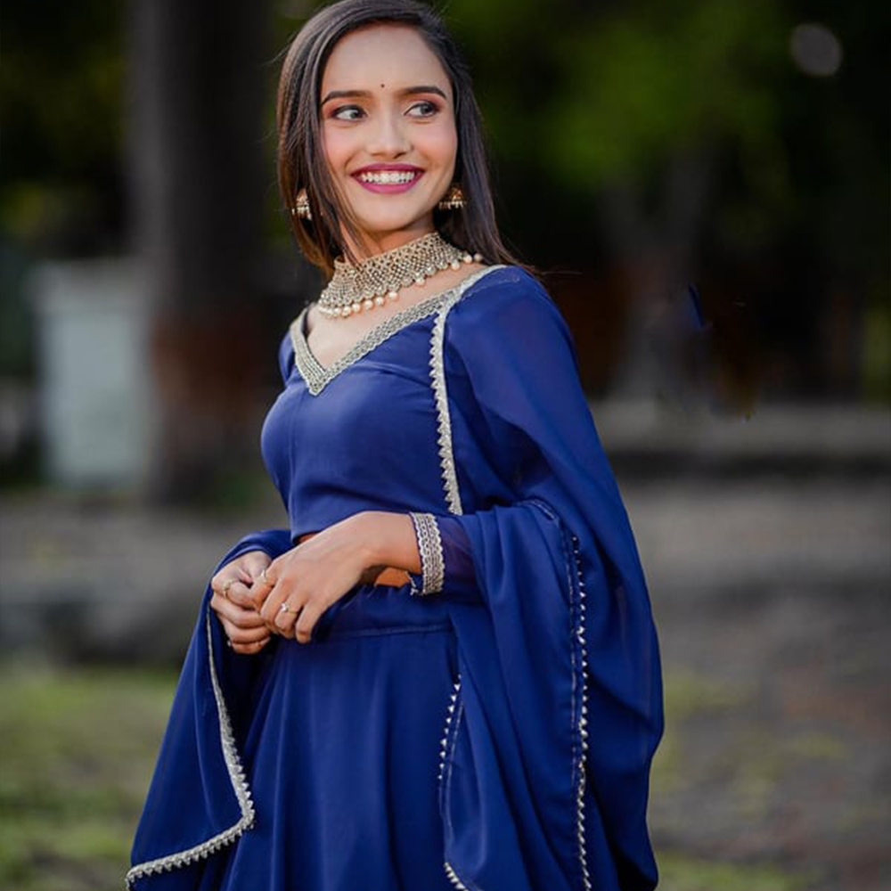 blue lehenga - Image 2