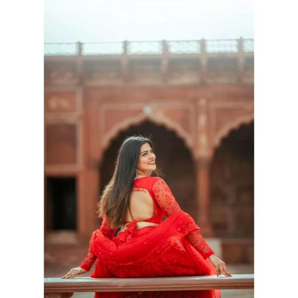 Red Lehenga - Image 2